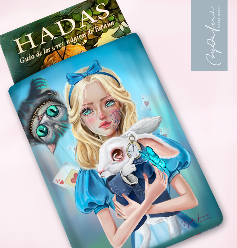 Funda de libro Alicia