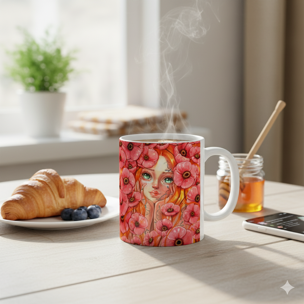 Taza desayuno Suspiro de las flores