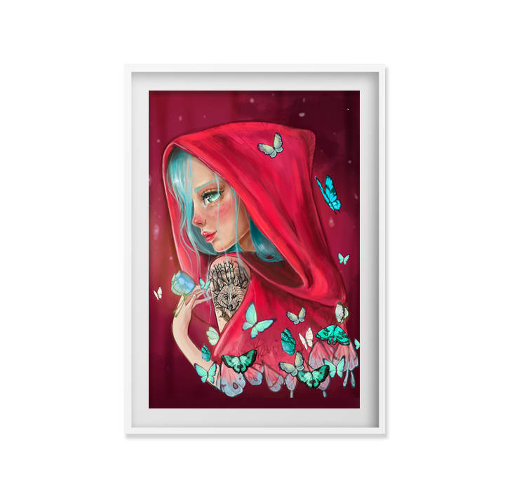 Lámina Caperucita– Edición limitada 1/30 · Firmada
