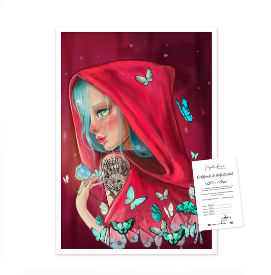Lámina Caperucita– Edición limitada 1/30 · Firmada