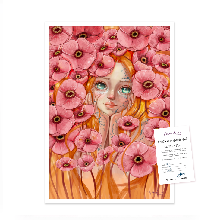 Lámina Suspiro de las flores– Edición limitada 1/30 · Firmada